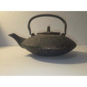 Japanese Cast Iron Koi Fish Teapot, tetsubin or tetsu kyusu Vintage